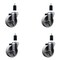 Service Caster 4'' Semi Steel Wheel Swivel 1-3/8'' Expanding Stem Caster Set, 4PK SCC-EX20S415-SSR-138-4 - alternate 1